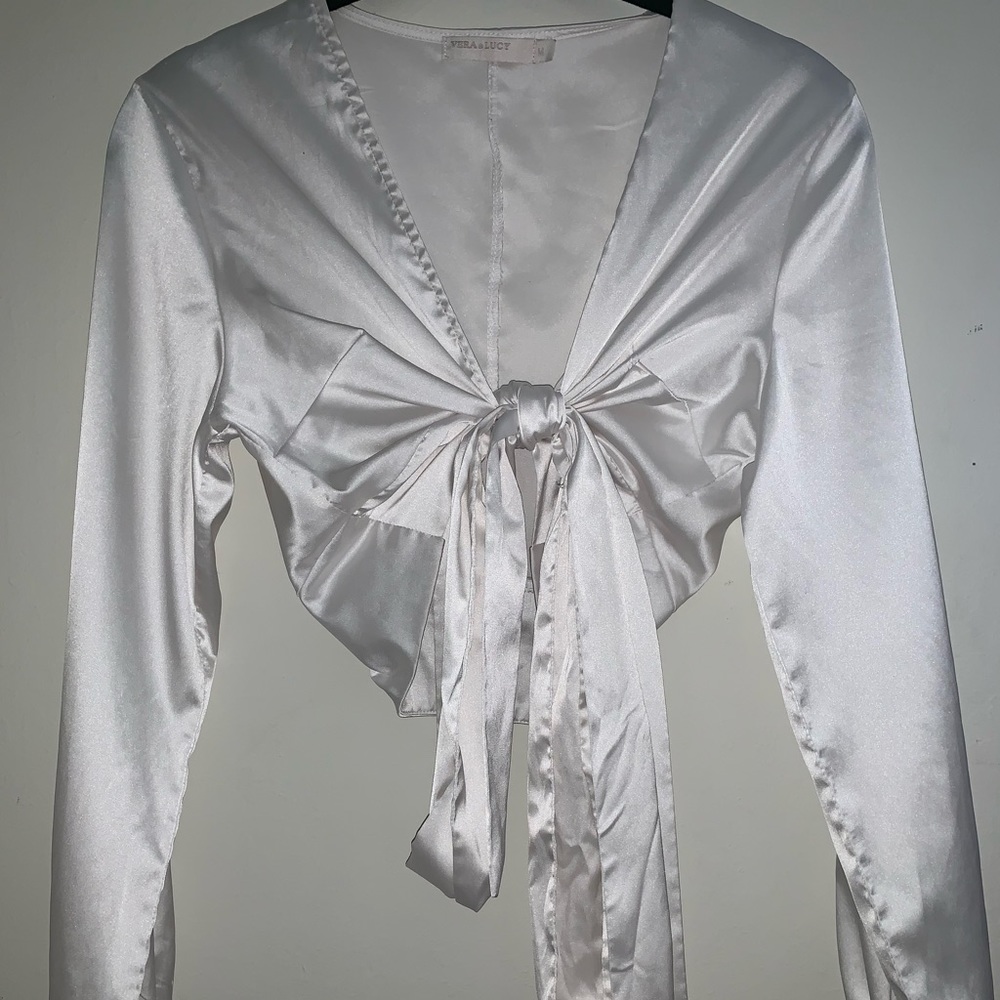 PrettyLittleThink white tie top